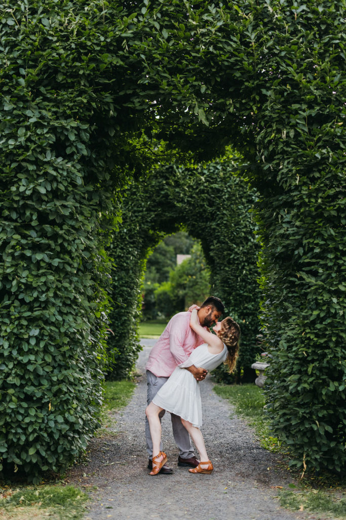 Manito Park Engagement Session in the Flower Gardens